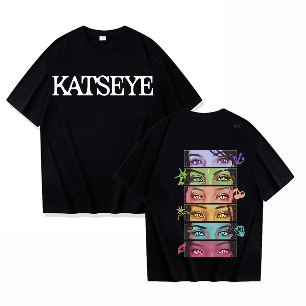 Vintage Fashion Collage - T-shirt Kpop Katseye Eyes Collage per