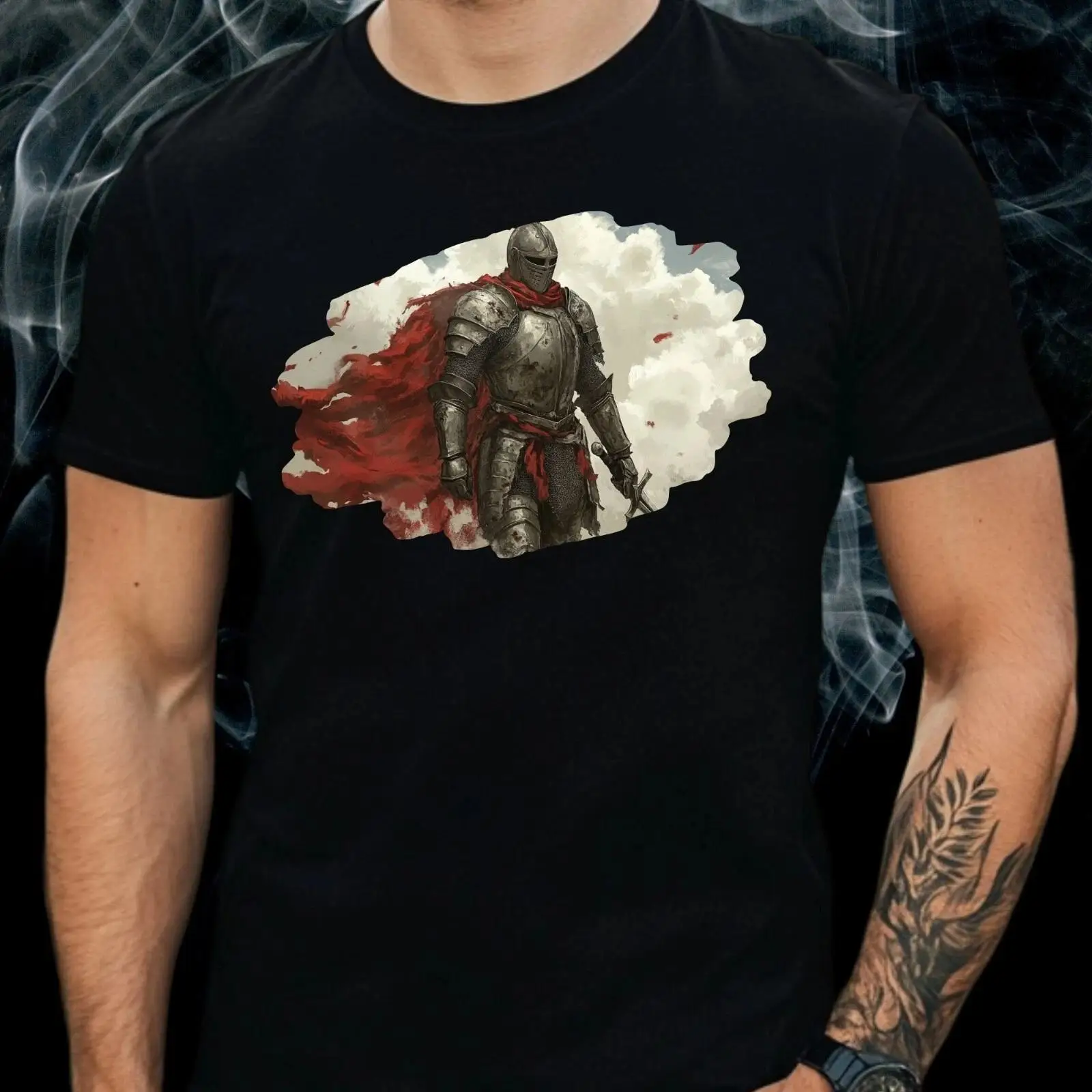 Vintage Fashion Herren - T-shirt da uomo con motivo armatura