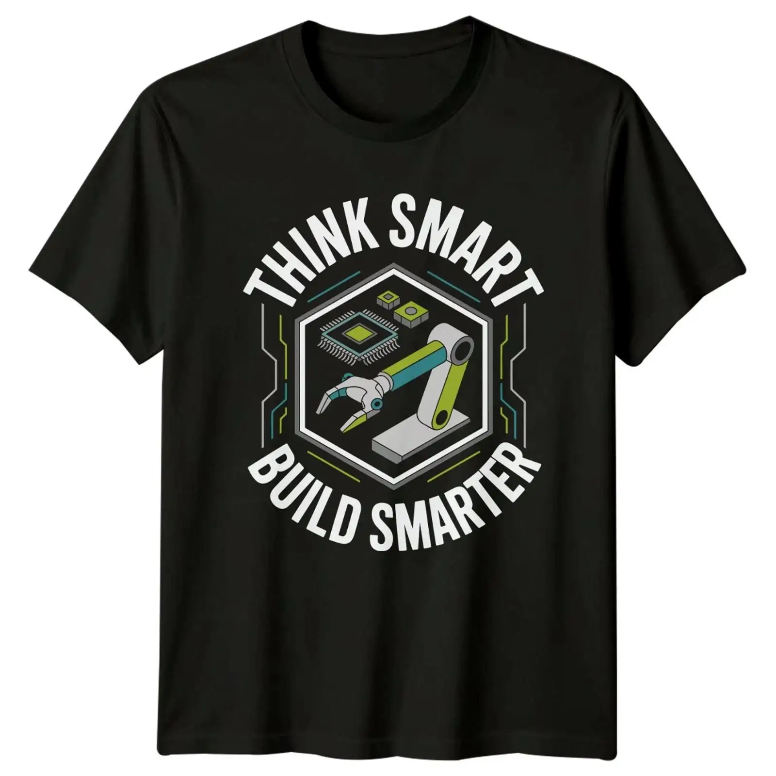 Vintage Fashion Herren - Think Smart Build Smarter T-shirt da