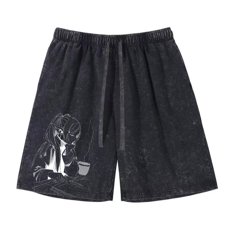 Vintage Fashion Model - Pantaloncini Anime Frieren Pantaloncini sportivi Manga