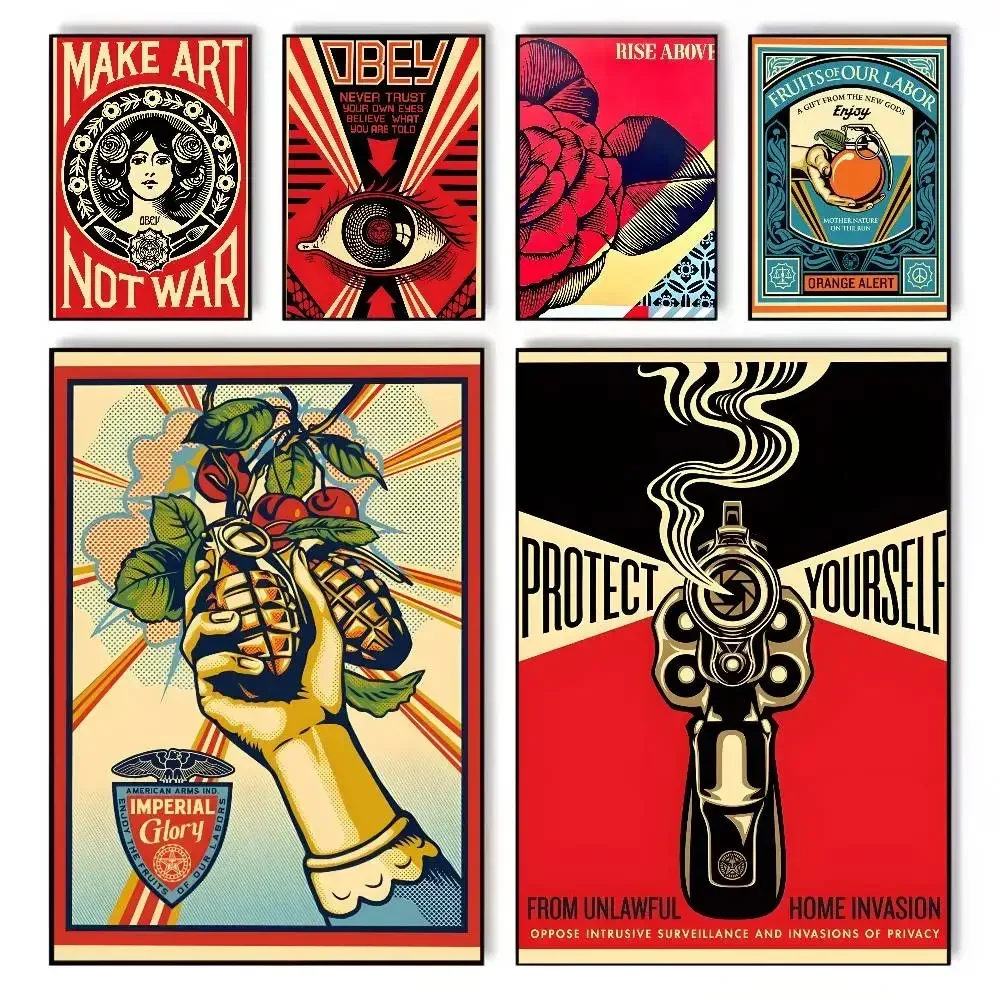 Vintage Fashion Wallpaper - Poster Vintage di Shepard Fairey, Stampa