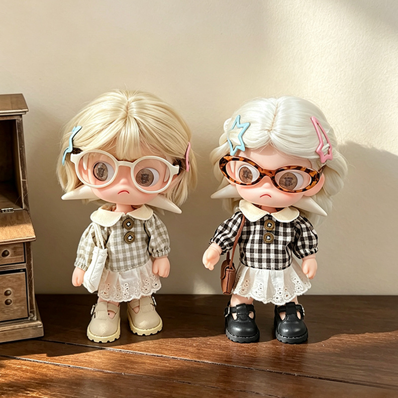 Vintage Fashion Dolls - Abito vintage a quadri per bambole,