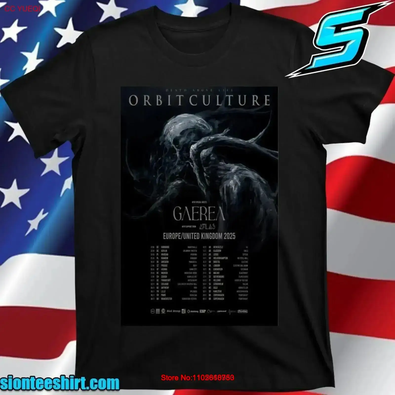 Vintage Fashion Eu - Nuova T-shirt Vintage Orbit Culture Death