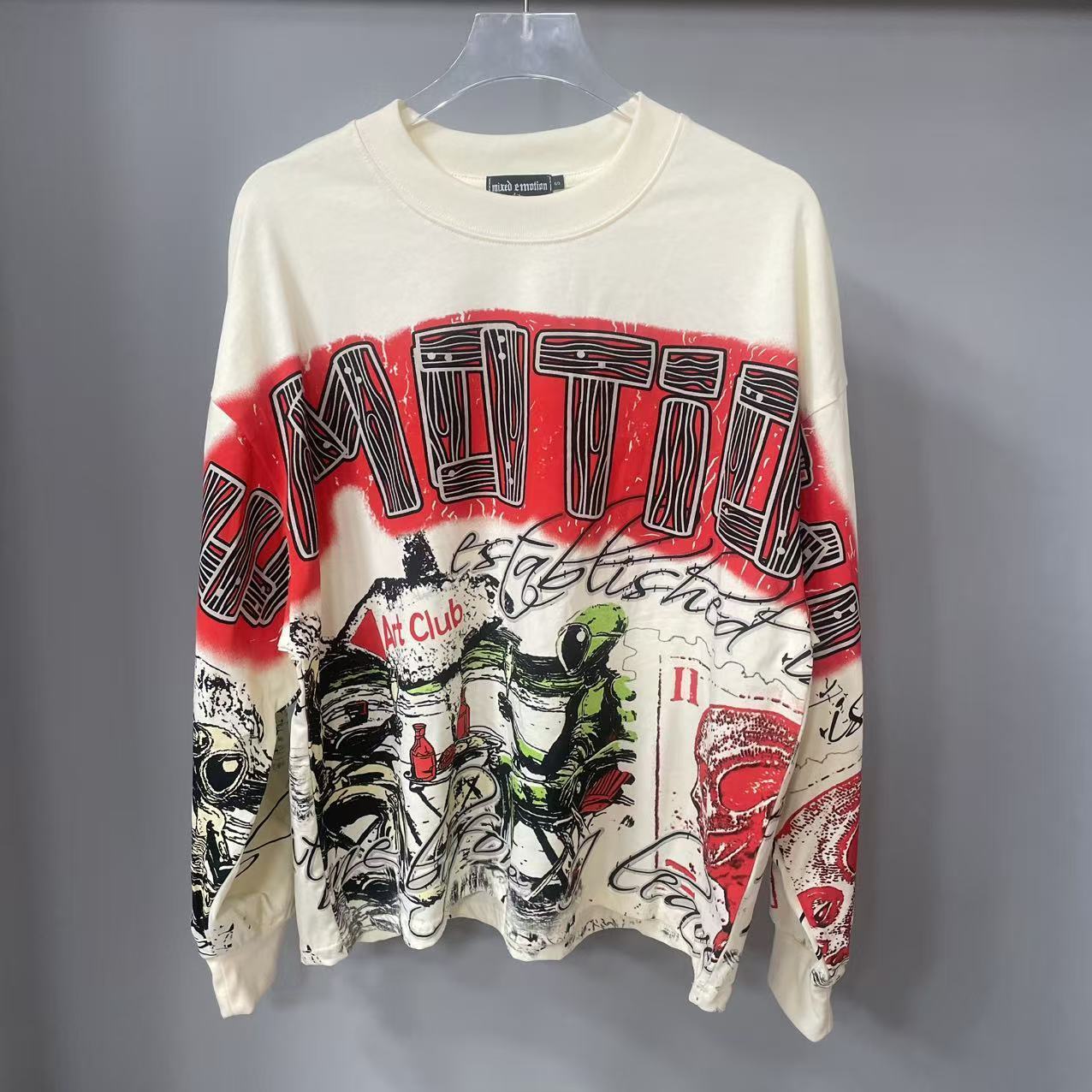Vintage Fashion Prints - T-shirt a maniche lunghe MIXED-EMOTION di