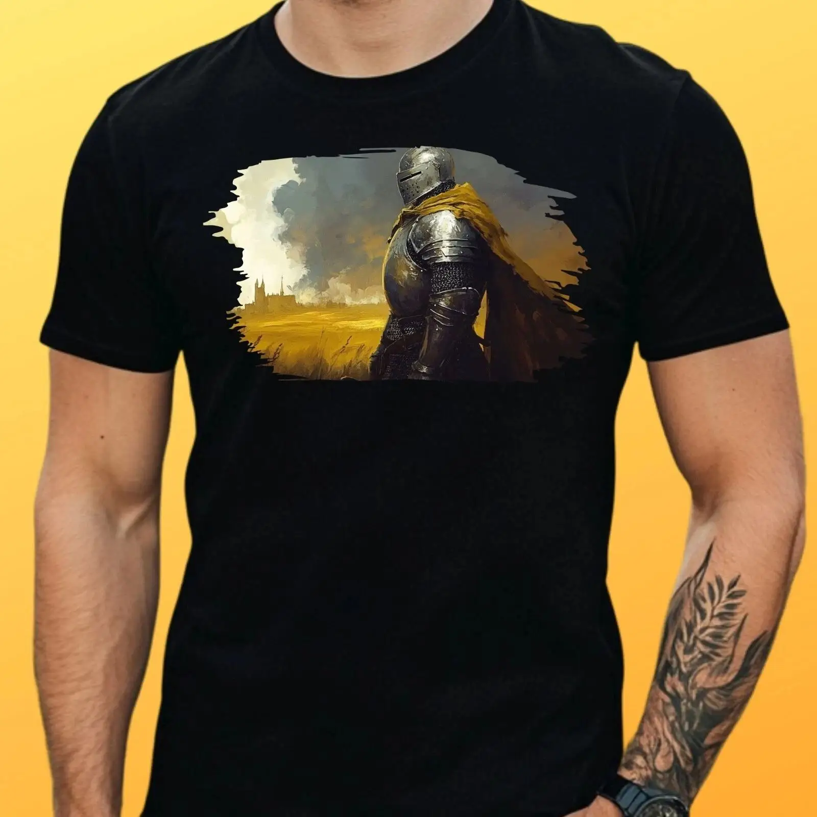 Vintage Fashion Herren - T-shirt da uomo con motivo armatura