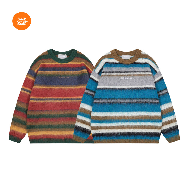 Vintage Fashion Eu - DAVIDSHAO Maglione a righe in mohair