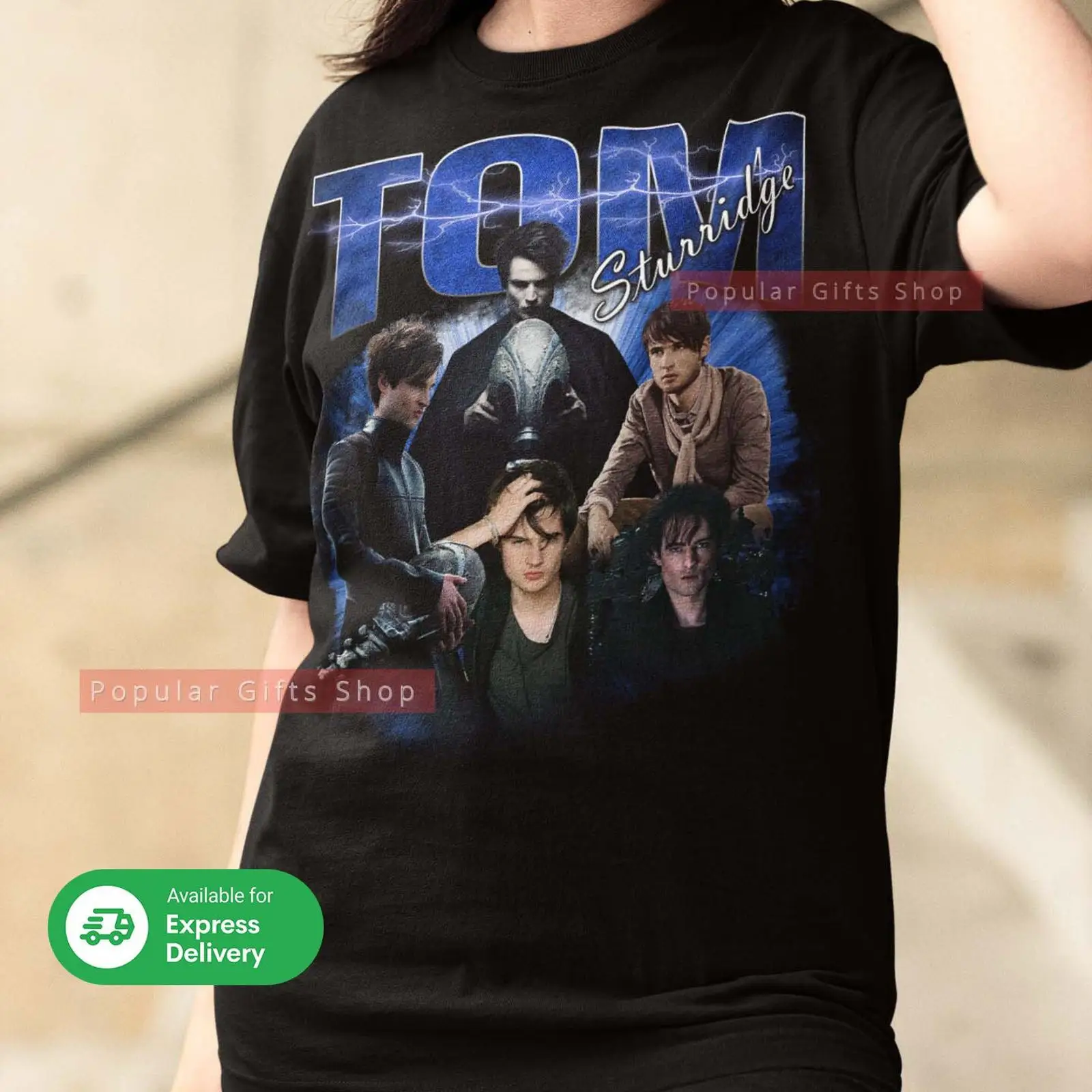 Vintage Fashion Collage - T-shirt vintage Tom Sturridge con collage
