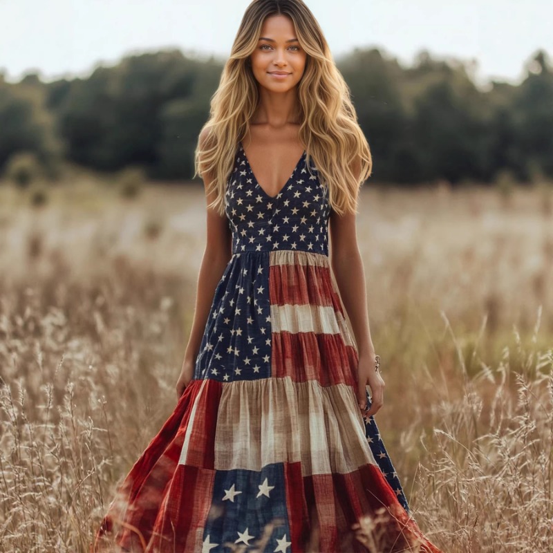 Vintage Fashion Eu - Abito midi da donna vintage con