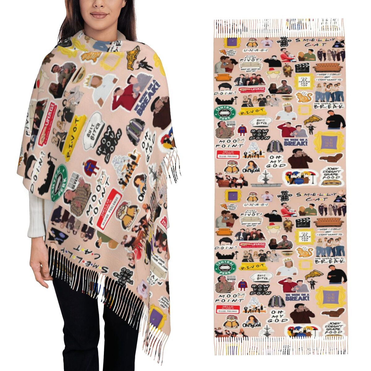 Vintage Fashion Collage - Vintage Friends TV Show Simbolo Collage