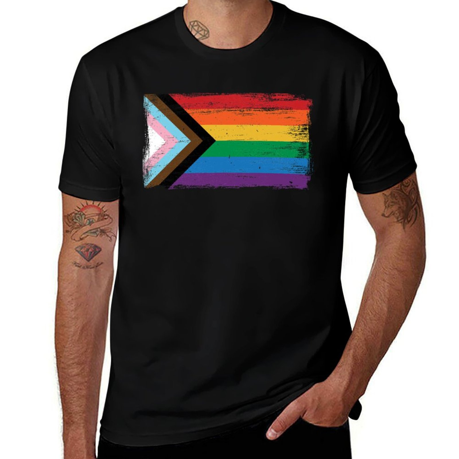 Vintage Queer Fashion - LGBTQ - Bandiera Progress Pride -