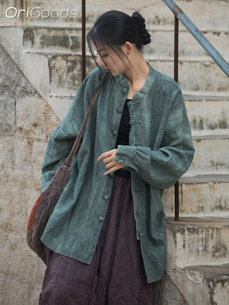 Tie Dye Shirt Vintage - OriGoods Camicia oversize Donna Camicia a