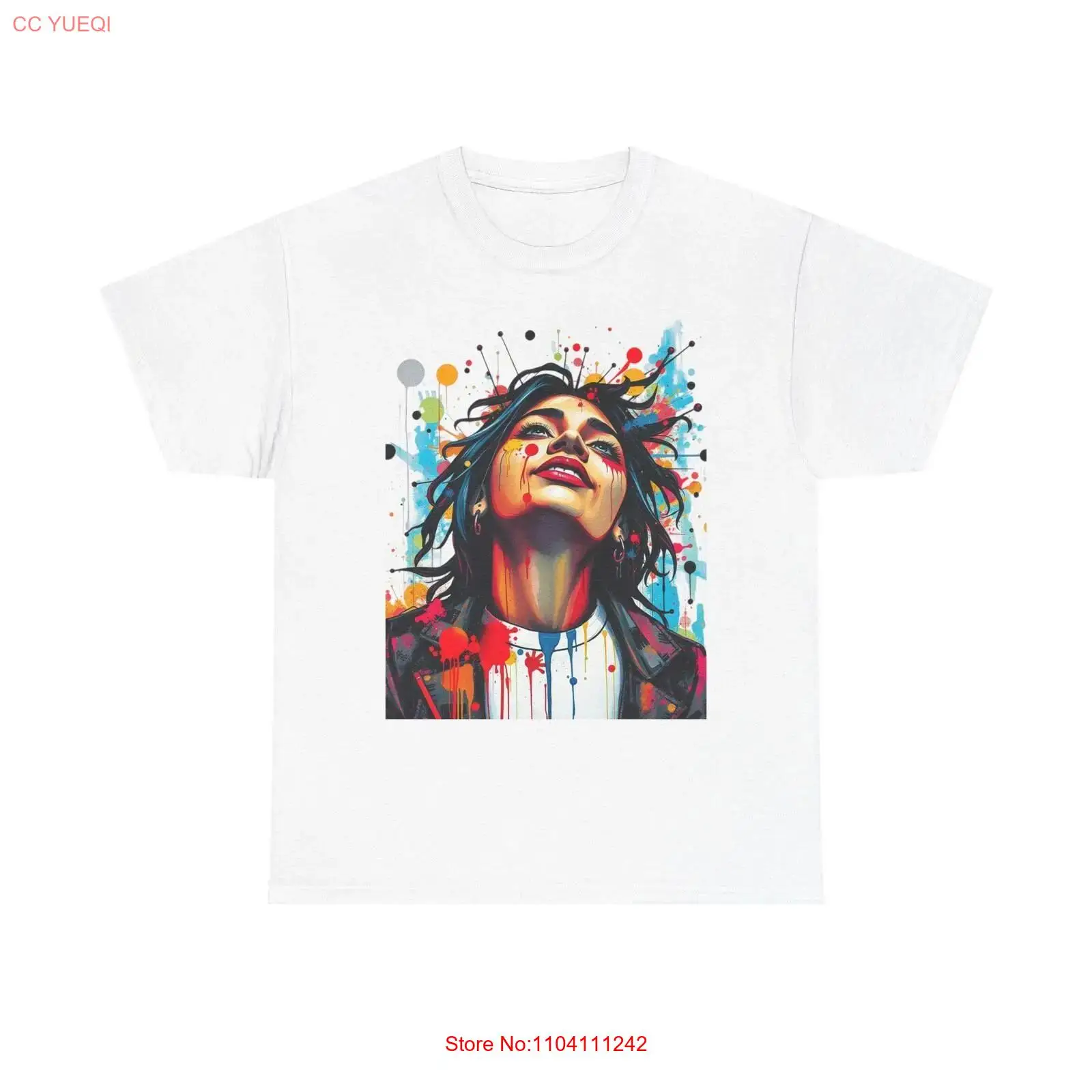 Vintage Fashion Outfits Men - T-shirt in cotone pesante con arte