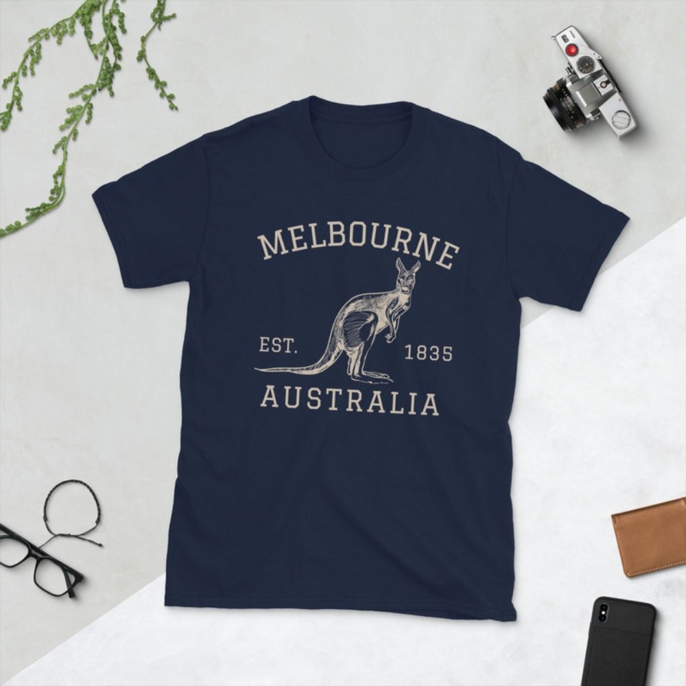 Vintage Fashion Melbourne - Melbourne Australia T-shirt Camicia canguro australiano