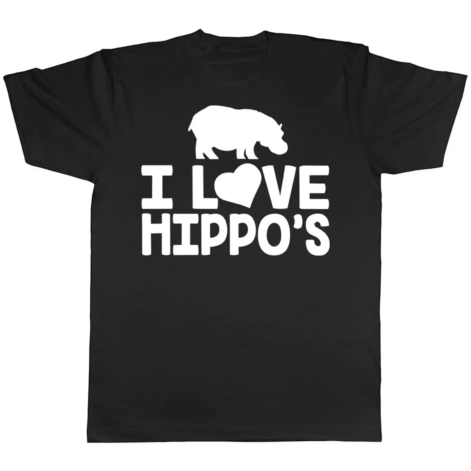 Vintage Fashion Herren - T-shirt I Love Hippo da uomo