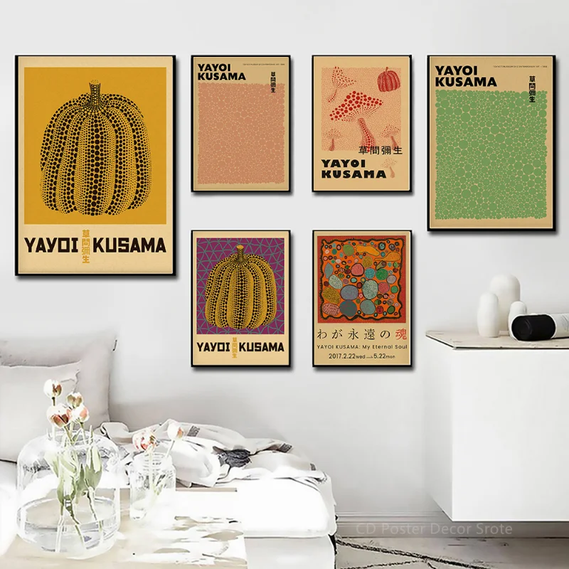 Yayoi Kusama Mostra Poster Zuc - Vintage Fashion Wallpaper recensione e prezzo