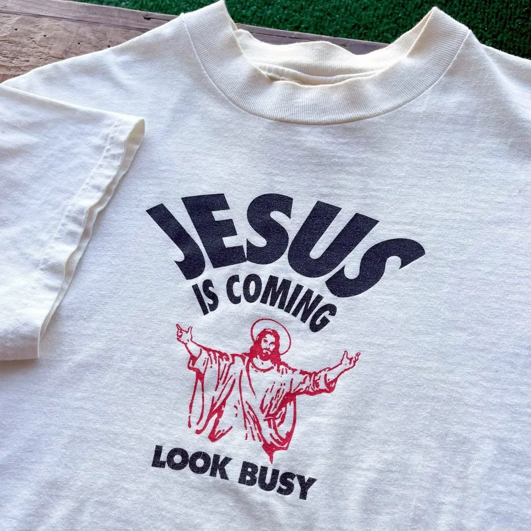 Jesus is Coming Look Busy Prin - Tie Dye Shirt Vintage recensione e prezzo