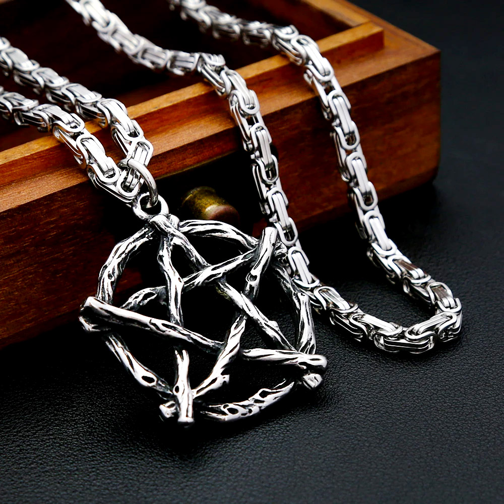 Collana con Pendente Pentagram - Vintage Fashion Outfits Men recensione e prezzo