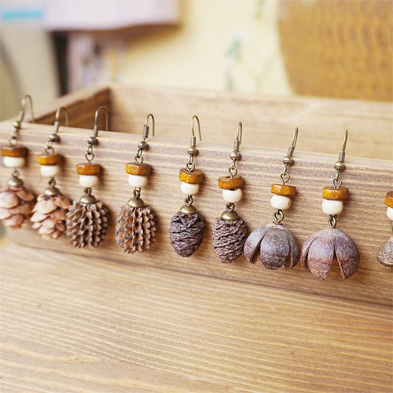 Orecchini Vintage in Legno a F - Vintage Fashion Wholesale recensione e prezzo