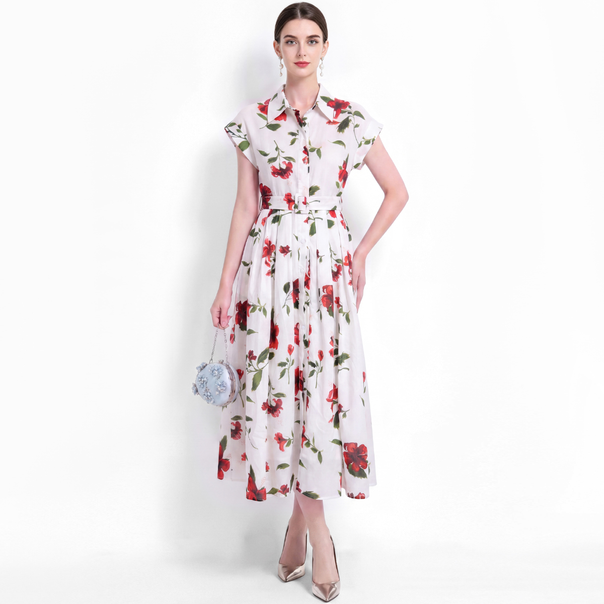 Elegante Abito Camicia Floreal - Vintage Fashion Collection recensione e prezzo